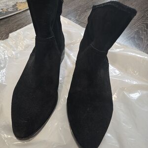 Lucky Brand Black Suede Ankle Booties